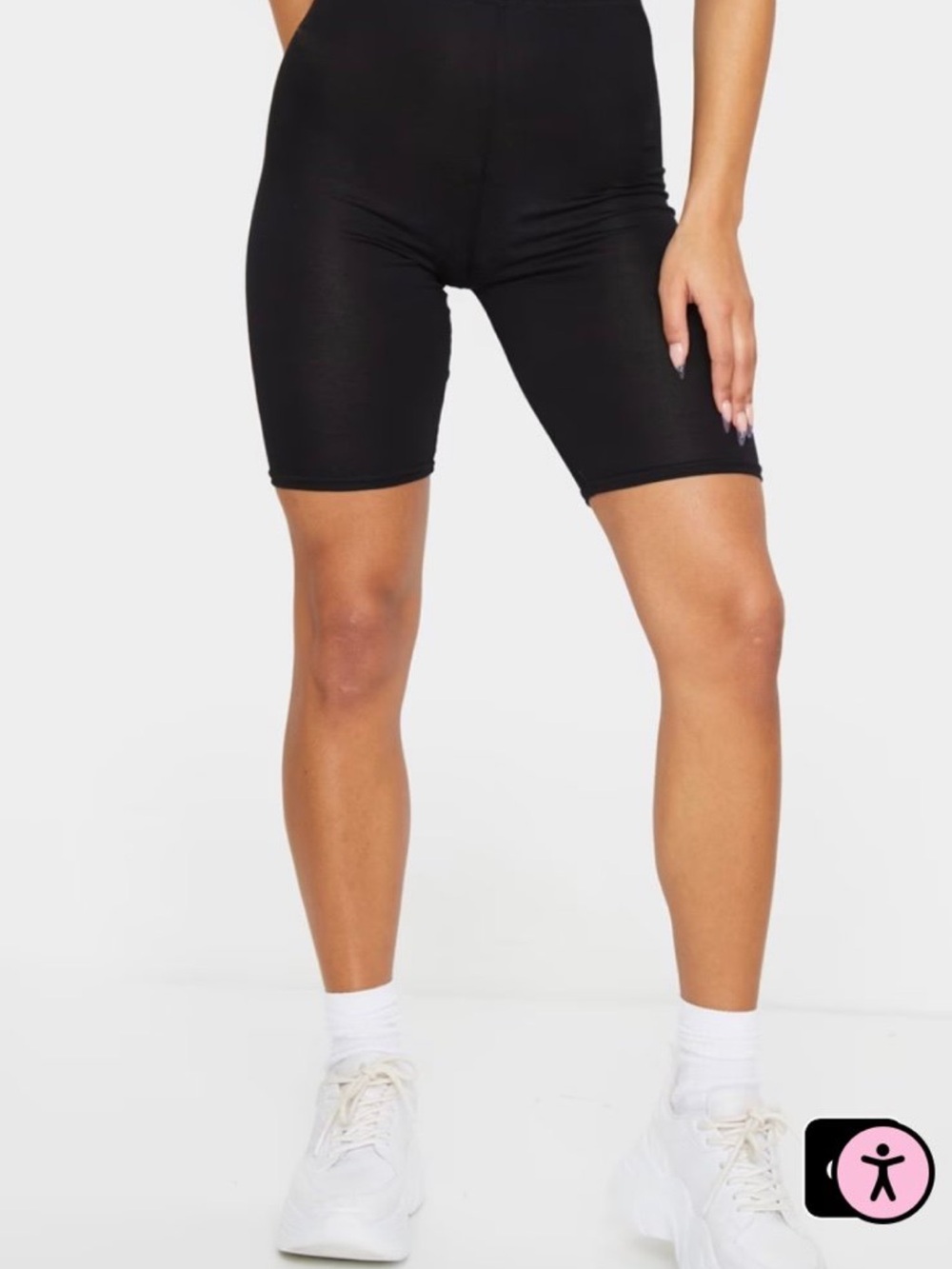 PrettyLittleThing Black High-Waist Bike Shorts